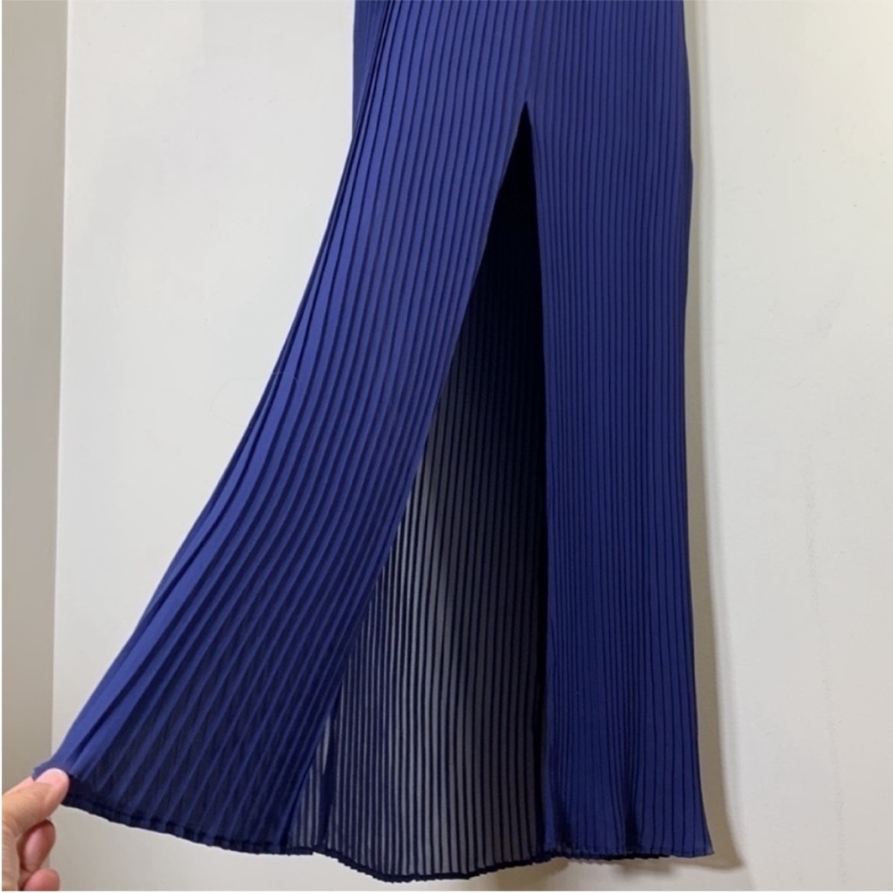 BCBGeneration Lace & Pleat Maxi Chiffon Dress with Front Split. 6. NWT. $178! - Picture 7 of 16